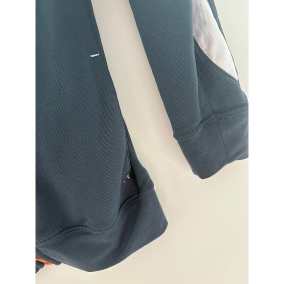 Under Armour Youth Medium Gray Full Zip Athletic Jacket With Orange Zipper/Logo - Picture 5 of 10